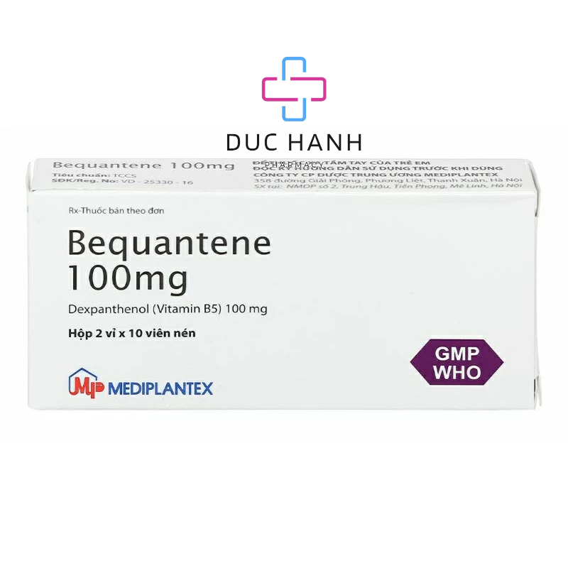 Vitamin B5 Bequantene 100mg - giúp đẹp da, móng, tóc