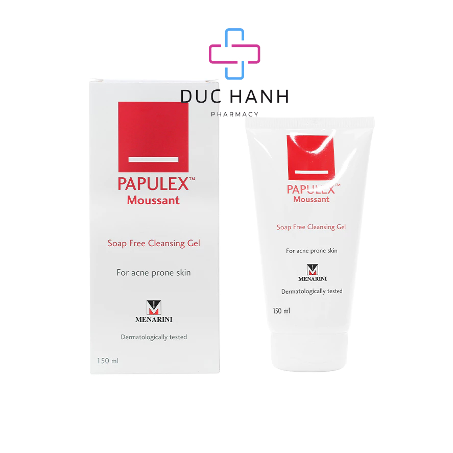 Gel rửa mặt PAPULEX ngăn ngừa mụn trứng cá Soap Free Cleansing Dành cho da nhờn, mụn