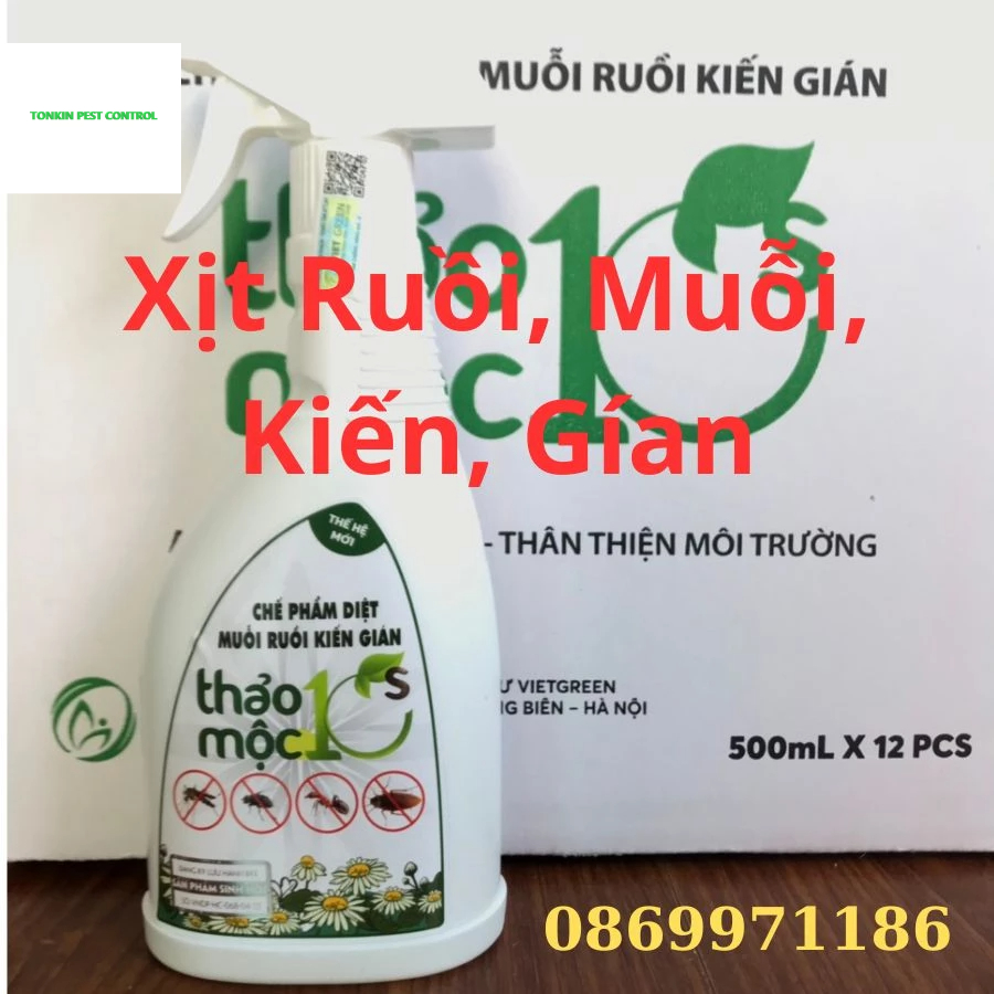 Bình xịt kiến, xịt gián, xịt muỗi Thảo mộc 10s chai 500ml