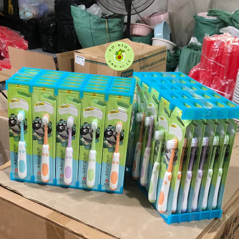 Bàn chải đánh răng trẻ em Adongfresh sợi lông kháng khuẩn siêu mềm mại siêu ngộ nghĩnh cho bé bo kids . store