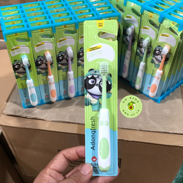 Bàn chải đánh răng trẻ em Adongfresh sợi lông kháng khuẩn siêu mềm mại siêu ngộ nghĩnh cho bé bo kids . store