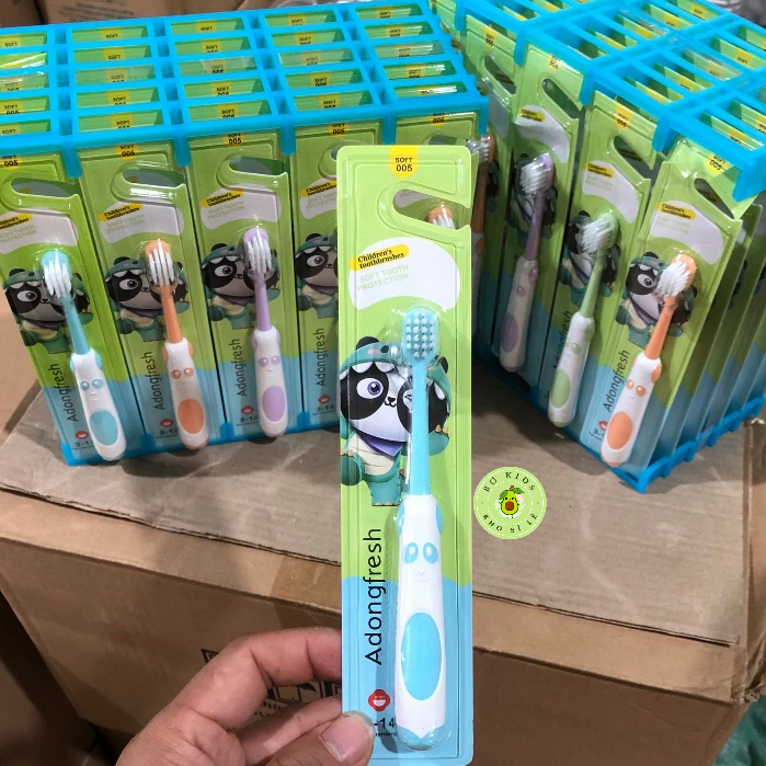Bàn chải đánh răng trẻ em Adongfresh sợi lông kháng khuẩn siêu mềm mại siêu ngộ nghĩnh cho bé bo kids . store