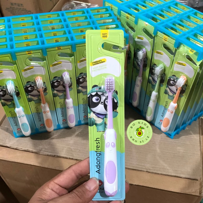 Bàn chải đánh răng trẻ em Adongfresh sợi lông kháng khuẩn siêu mềm mại siêu ngộ nghĩnh cho bé bo kids . store