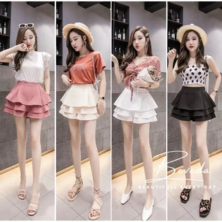 Chân Váy Dáng Ngắn Ba Tầng Xinh Chất Tuyết Mưa