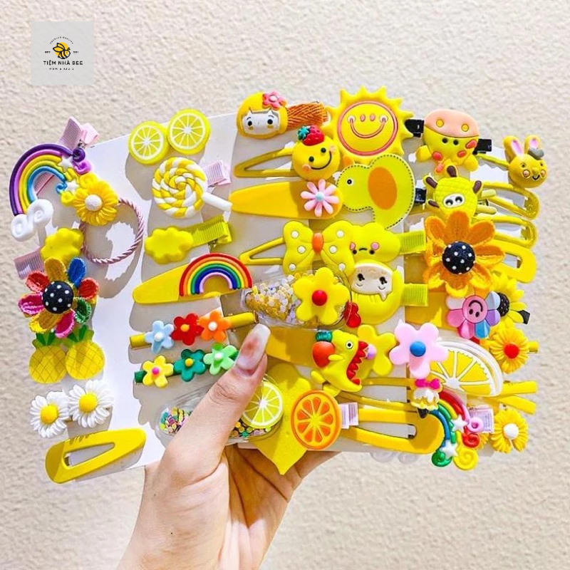 Set 14 Kẹp tóc xinh xắn cho bé