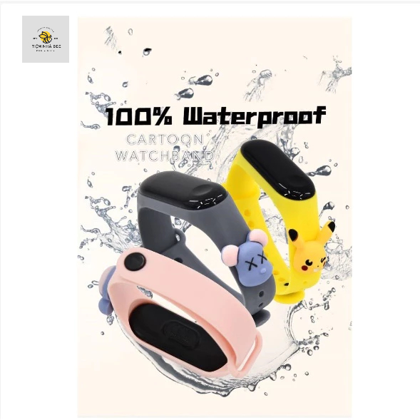 Đồng Hồ LED Điện Tử Đeo Tay Hình Hoạt Hình Siêu Nhân Cảm Ứng Chống Nước Cho Bé