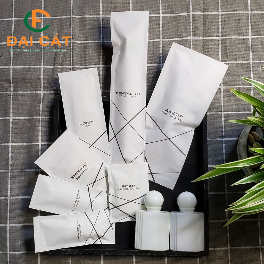 Bàn chải khách sạn - Miễn phí in logo 100 Bộ bàn chải lông tơ và kem ống CC 3g dành cho nhà nghỉ, khách sạn