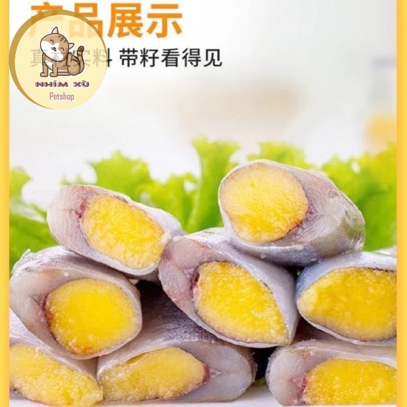 Cá Trứng sấy khô cho chó mèo cao cấp giá dùng thử siêu rẻ NHÍM XÙ PETSHOP