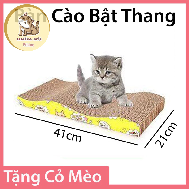 BÀN CÀO MÓNG CHO MÈO KÈM GÓI CATNIP NHÍM XÙ PETSHOP