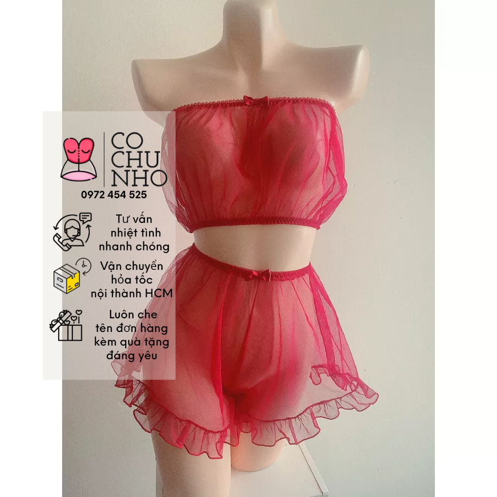ẢNH TỰ CHỤP -LL934 Bộ đồ lót ren gợi cảm dành cho nữ - bộ đồ ren xuyên thấu sexy -cochunhoquan11