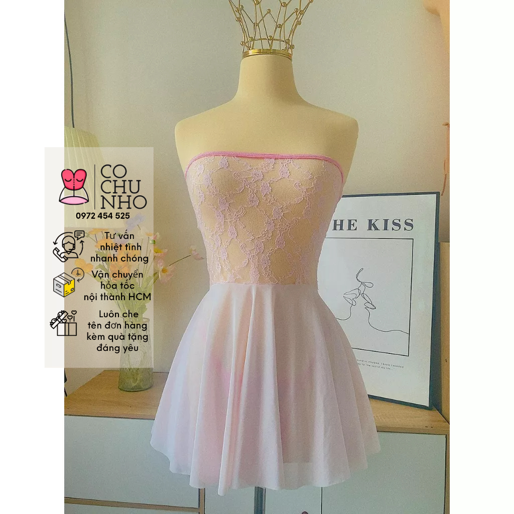 ẢNH THẬT - LL880 Đầm ống thun su phối ren sexy tặng kèm chíp lọt khe gợi cảm [COCHUNHOQUAN11]
