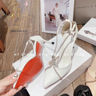 Giày cao gót 9 phân dây viền đá kiểu mới siêu hot mẫu mới nhất 𝐦𝐚̂̃𝐮 𝐦𝐨̛́𝐢 𝟐𝟎​𝟐𝟑​​
