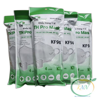 Thùng 300 CHIẾC Khẩu Trang Y Tế KF94 4D TH Pro Mask 4 Lớp Kháng Khuẩn