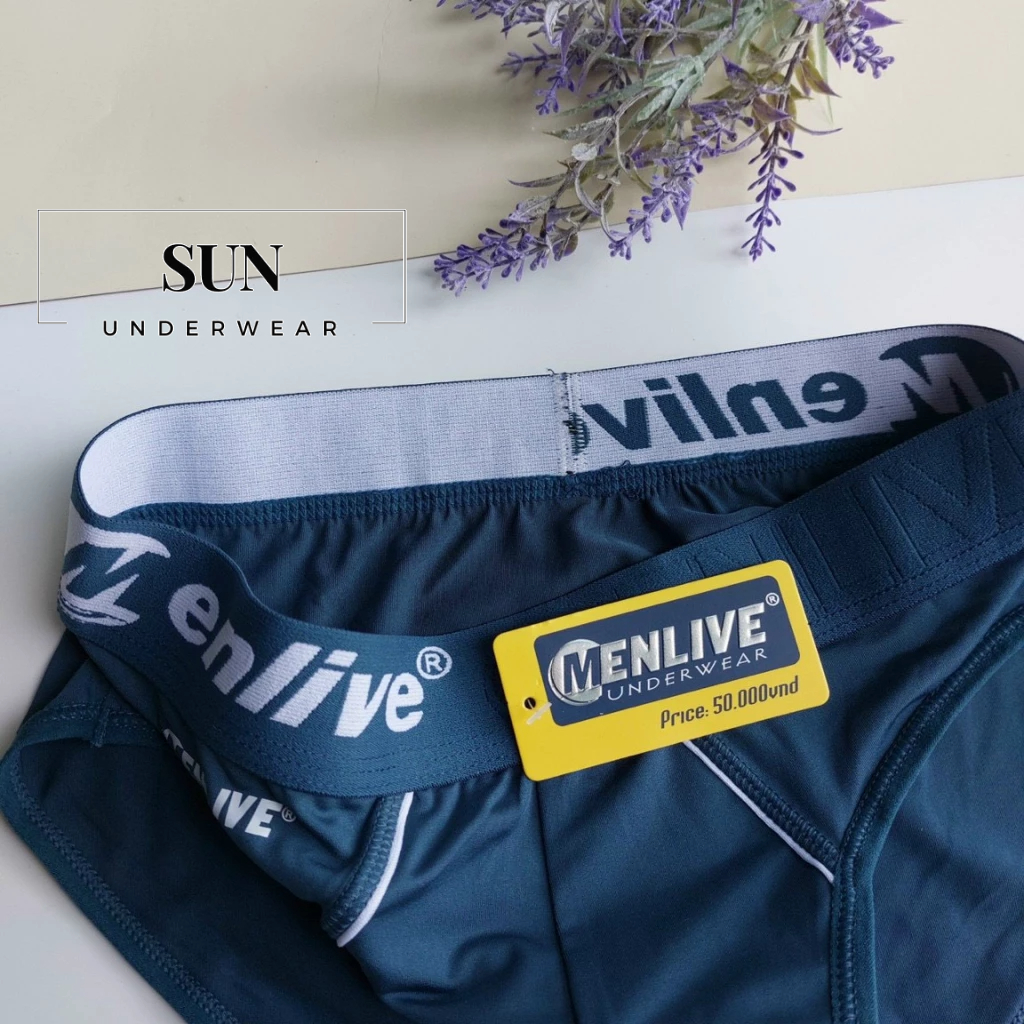 Combo 05 Quần lót nam Menlive bản lưng to chất thun lạnh cao cấp Sun Underwear ML1