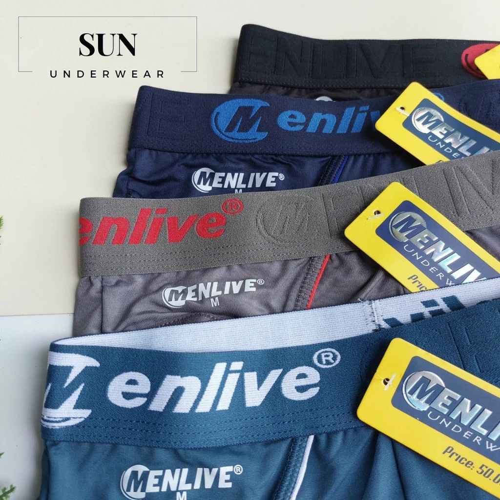 Combo 05 Quần lót nam Menlive bản lưng to chất thun lạnh cao cấp Sun Underwear ML1