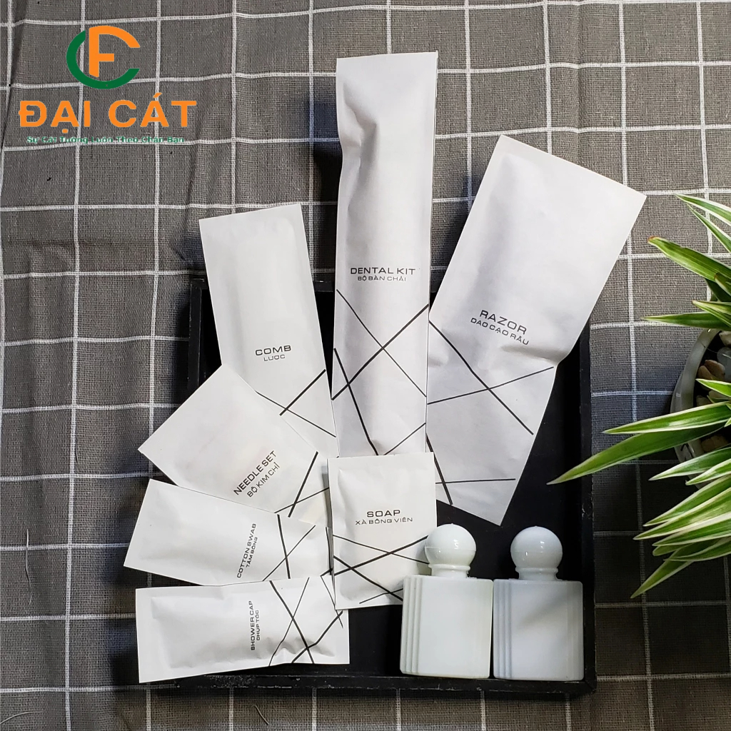 Bàn chải khách sạn - Miễn phí in logo 100 Bộ bàn chải lông tơ và kem ống CC 3g dành cho nhà nghỉ, khách sạn