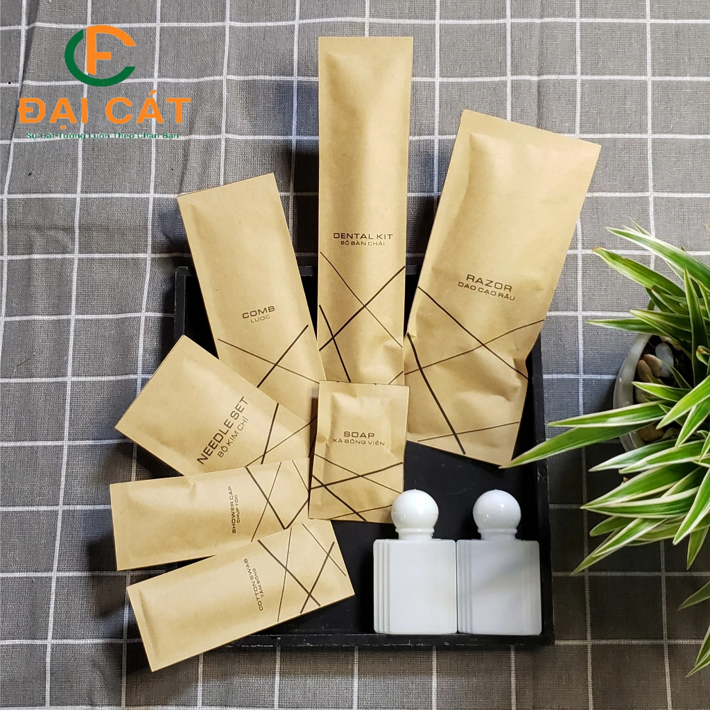 Bàn chải khách sạn - Miễn phí in logo 100 Bộ bàn chải lông tơ và kem ống CC 3g dành cho nhà nghỉ, khách sạn