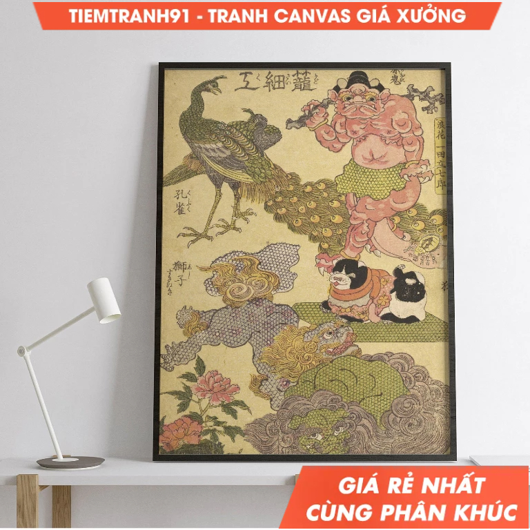 Tranh treo tường, Japanese Ukiyo-e Poster Utagawa Kunisada - Basketry Work 1819 Poster, Japanese Art