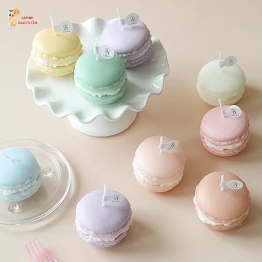 Nến Thơm Bánh Macaron Mini Qùa Sinh Nhật, Tốt Nghiệp Xinh Xắn