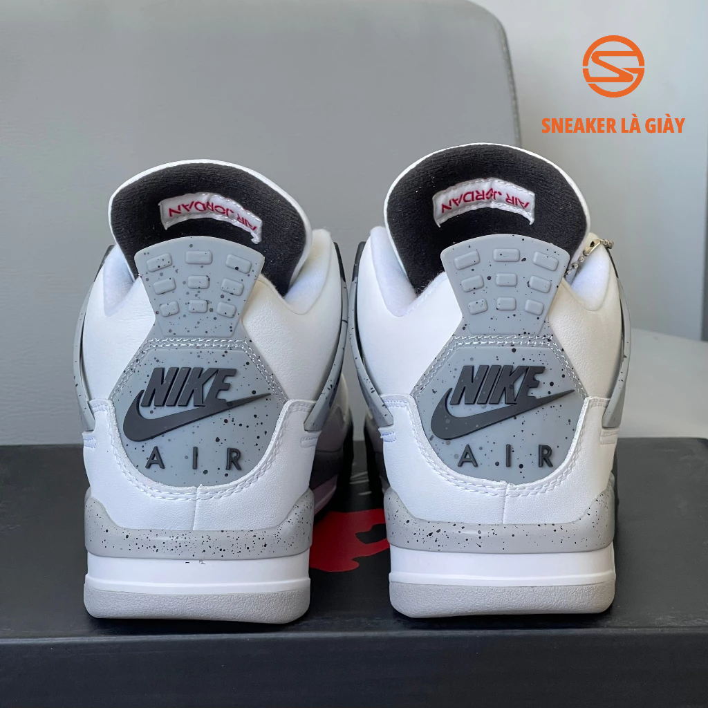 Giày Air Jordan 4 Retro White Cement - BẢN ĐẸP FULLBOX