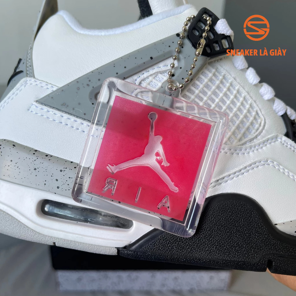 Giày Air Jordan 4 Retro White Cement - BẢN ĐẸP FULLBOX