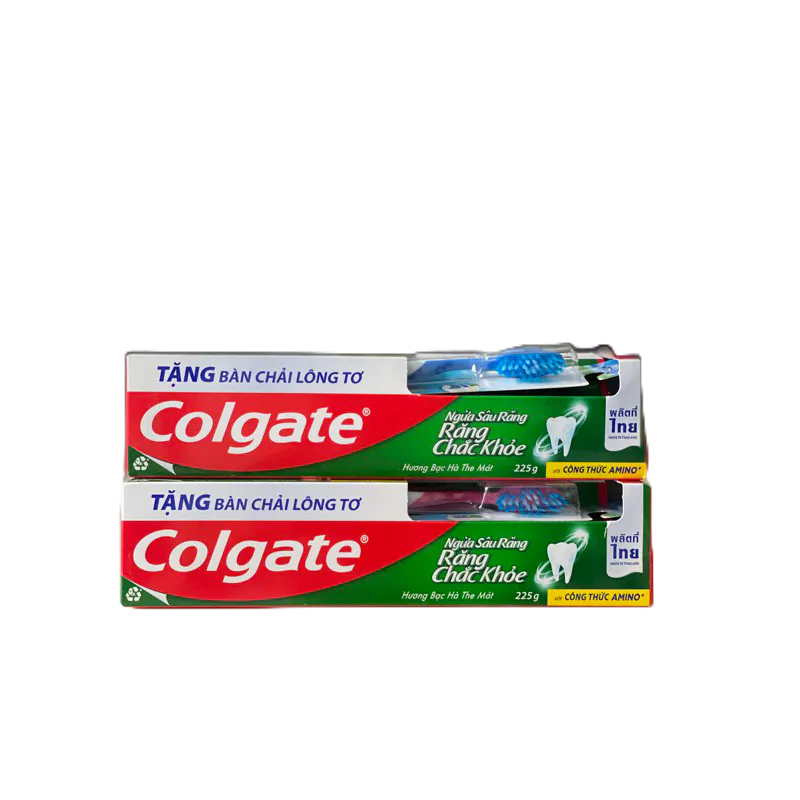 Kem đánh răng Colgate ngừa sâu răng 225g. Tặng bàn chải lông tơ mềm