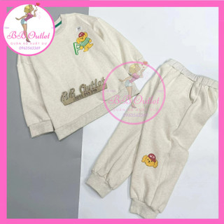 Bộ nỉ bông cotton cho bé trai, bé gái xuất hàn Walton