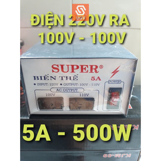 Biến Thế 5A Chuyển Điện 220V Ra 110V - 100V - 500W (100% Dây Đồng)
