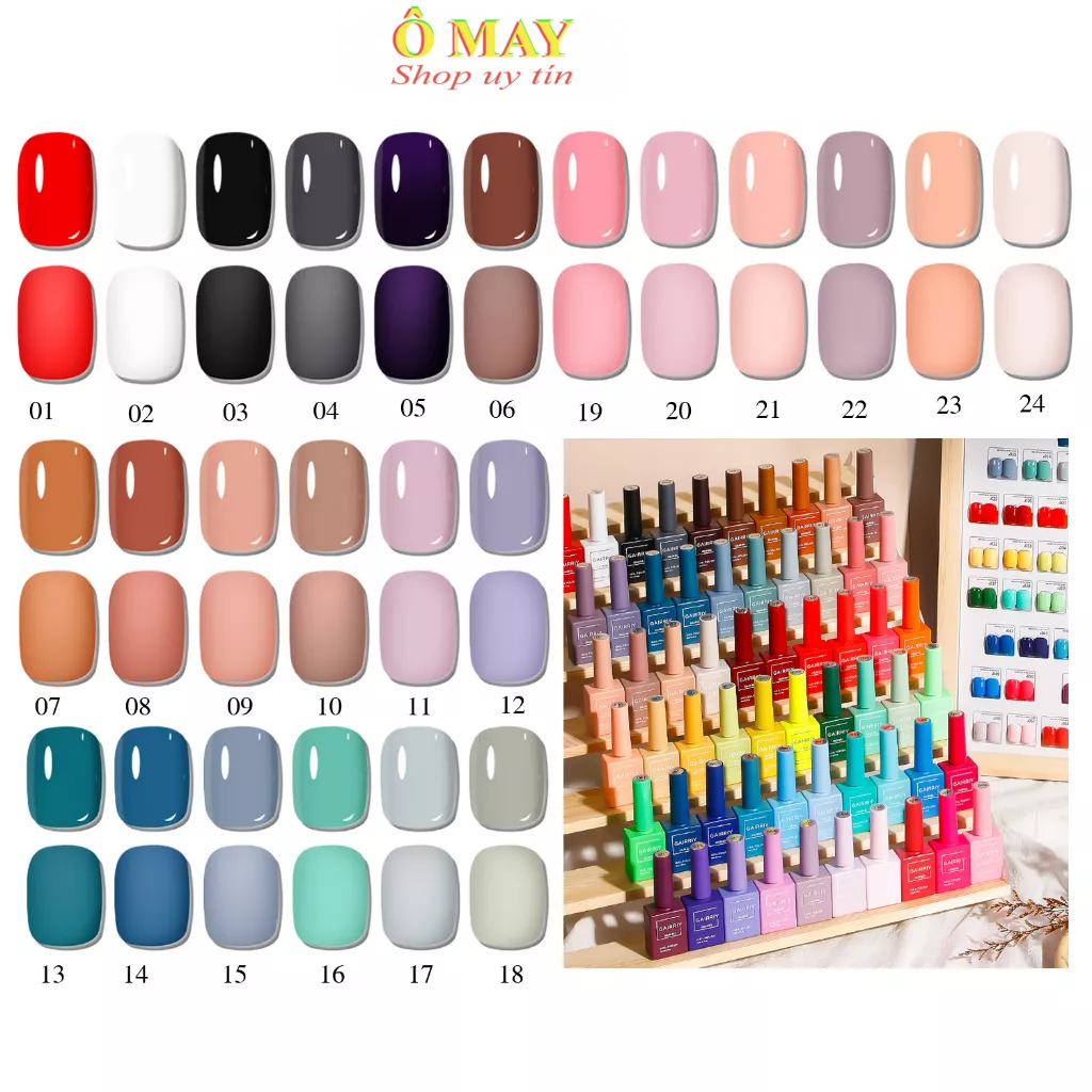 Sơn gel móng tay Hơ Đèn GAIRRIY chai15ml chăm sóc móng làm đẹp nail mi spa Shop Ô MAY OMAYVN