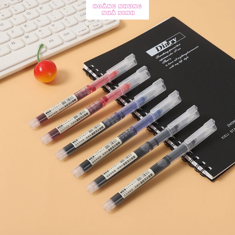 Bút gel bút mực nước Ống Mực To Nhanh Khô Ngòi 0.5mm bút bi siêu rẻ Siêu Đẹp văn phòng phẩm