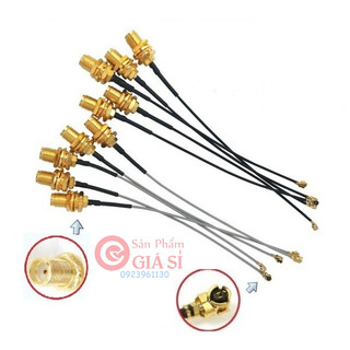Dây cáp RF chuyển đổi SMA cái sang IPEX U.FL cable RG1.13 đen 15CM ❤️freeship❤️