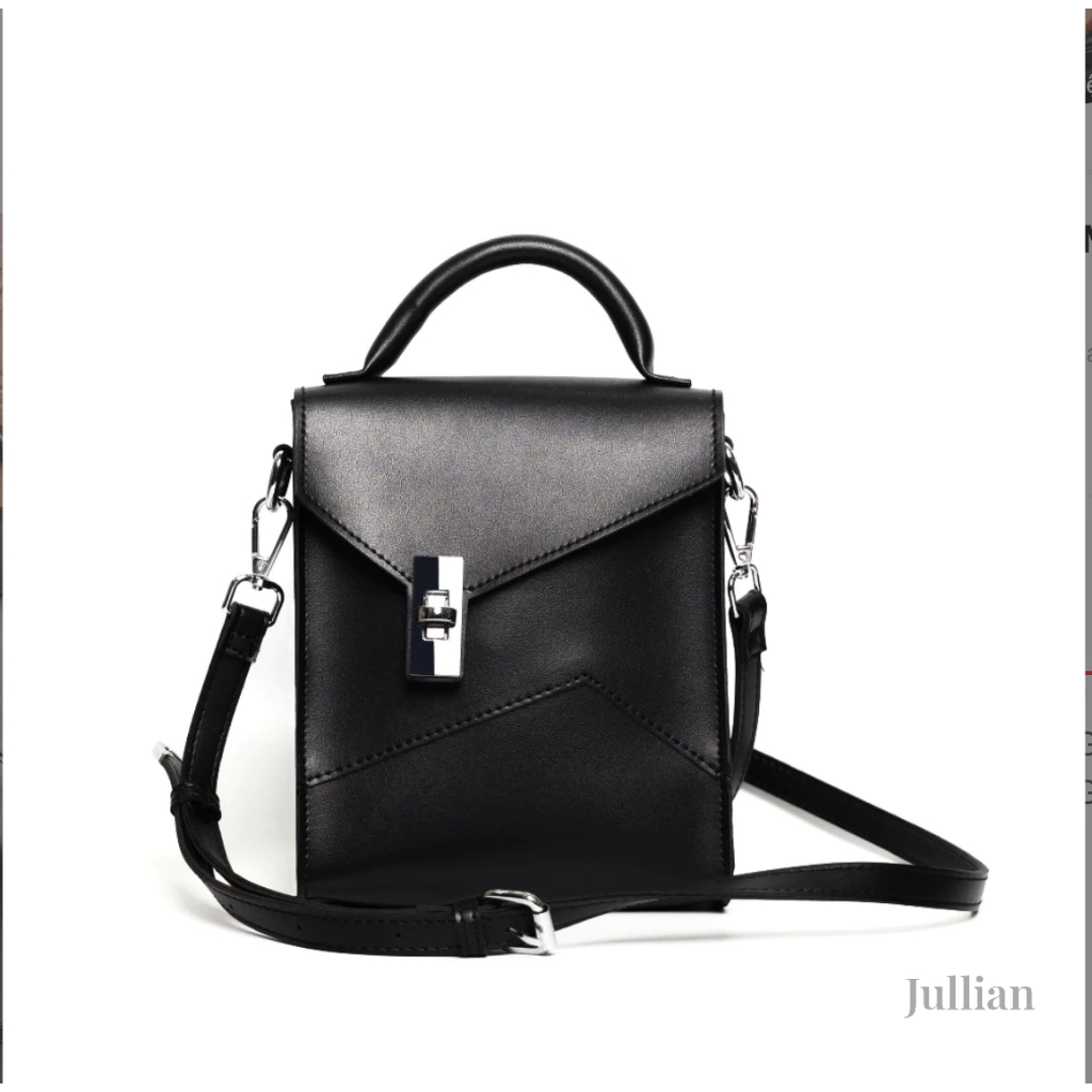 Túi Đeo Chéo Nam Chất Liệu Da hai Màu Nâu Đen