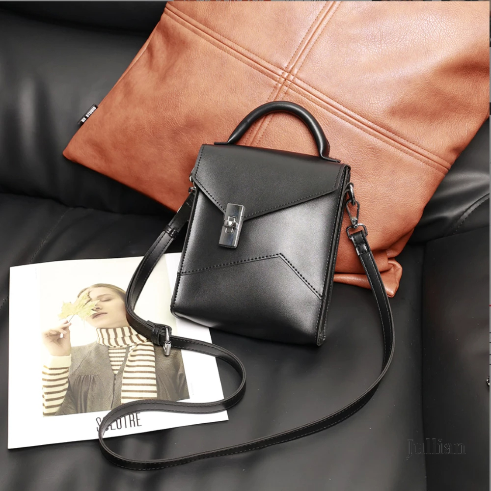 Túi Đeo Chéo Nam Chất Liệu Da hai Màu Nâu Đen