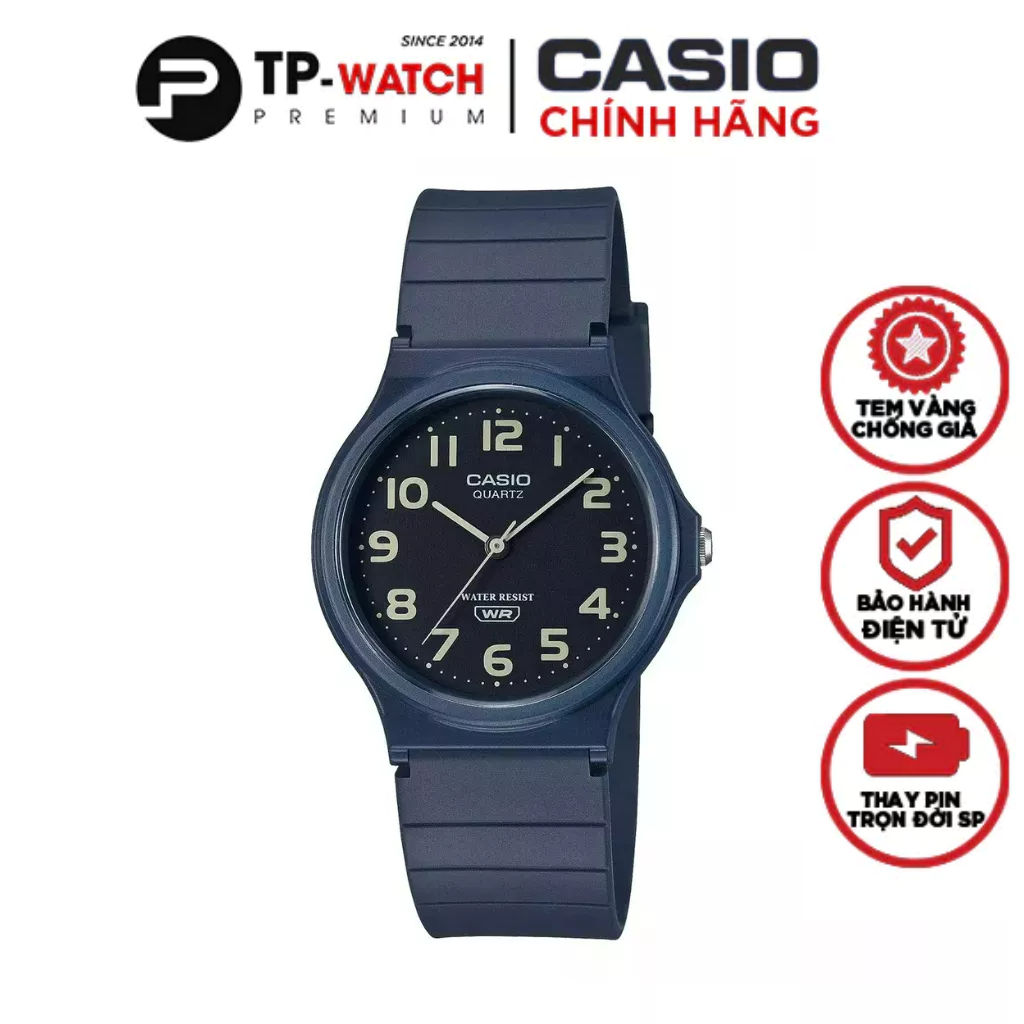 Đồng Hồ Unisex Dây Nhựa Casio Standard MQ-24UC-2B Chính Hãng | MQ-24UC-2BDF