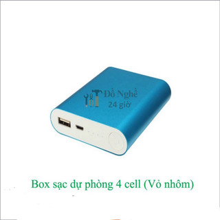 Box sạc dự phòng 4 cell 18650 xiaomi vỏ nhôm