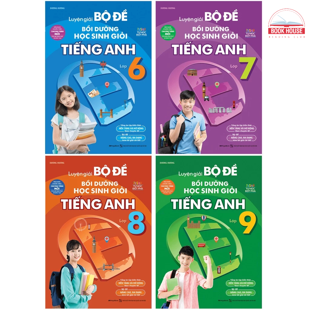 Sách Combo Luyện giải bộ đề bồi dưỡng học sinh giỏi Tiếng Anh THCS lớp 6 7 8 9 - megabook