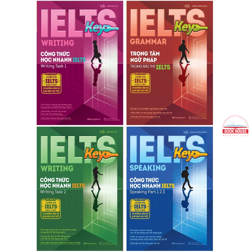 Sách Combo 4 cuốn IELTS Key – Công thức học nhanh IELTS - Megabook [bookhouse-029]