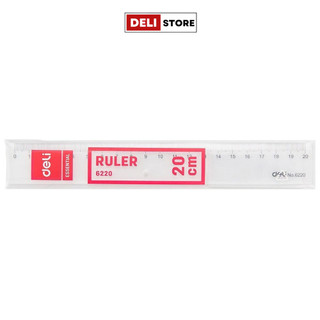 Thước kẻ học sinh deli trong suốt 20-30 cm e6220