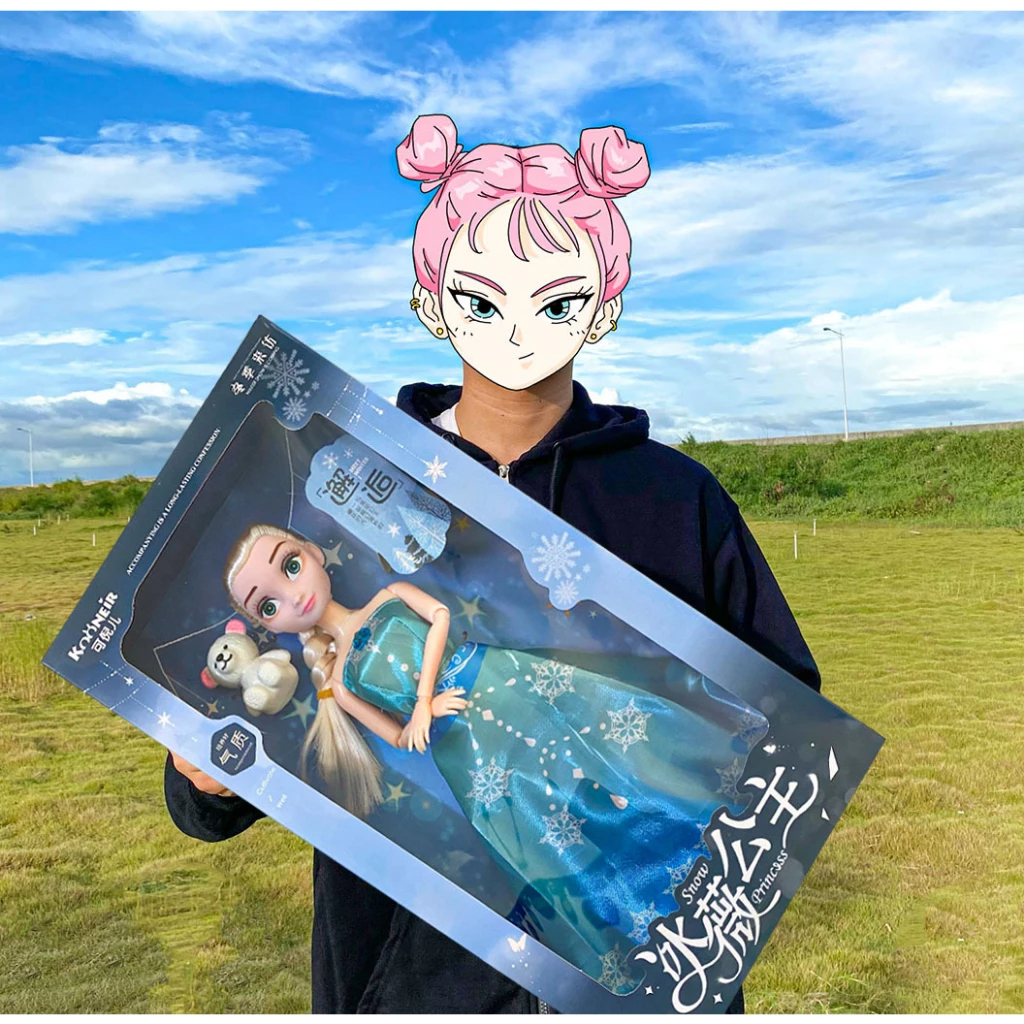 Đồ Chơi Bé Gái- BÚP BÊ ELSA TÓC MÂY