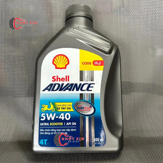 Nhớt xe ga shell ultra scooter mb 5w-40 0.8l xe tay ga