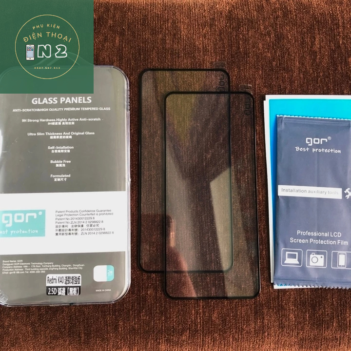 Bộ 2 Kính Cường Lực Gor  Redmi K40 Gaming / K50 Gaming / K40 / K40 Pro / K30 5G