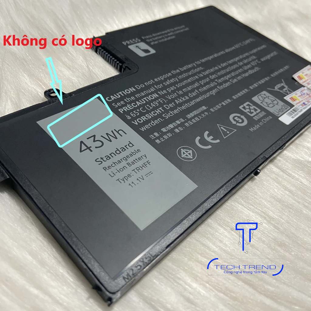 Pin laptop Dell Inspiron 14 5000 5442 5447 5448 P39F TRHFF 5557 zin logo