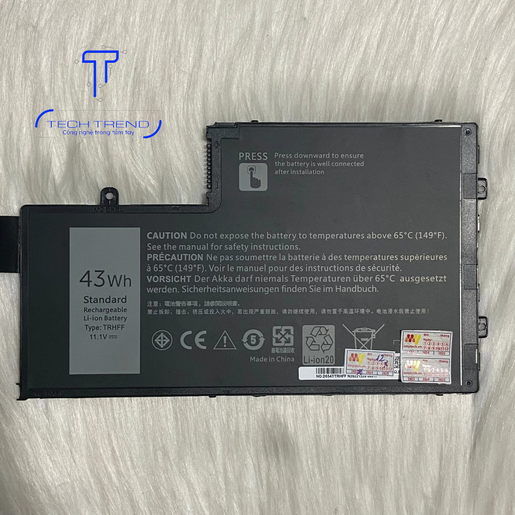 Pin laptop Dell Inspiron 14 5000 5442 5447 5448 P39F TRHFF 5557 zin logo