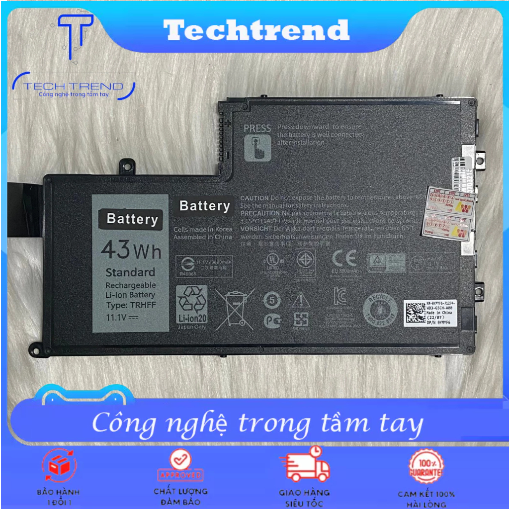 Pin laptop Dell Inspiron 14 5000 5442 5447 5448 P39F TRHFF 5557 zin logo