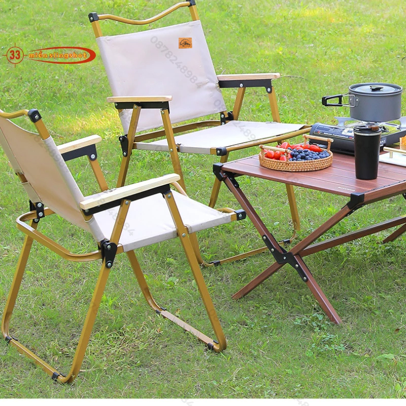 Ghế Gấp Gọn Dã Ngoại Có Tựa Lưng, Ghế Cắm Trại Camping , Khung Nhôm Tay Cầm GỗThương Hiệu Cao Cấp Tmountain  - GCC2