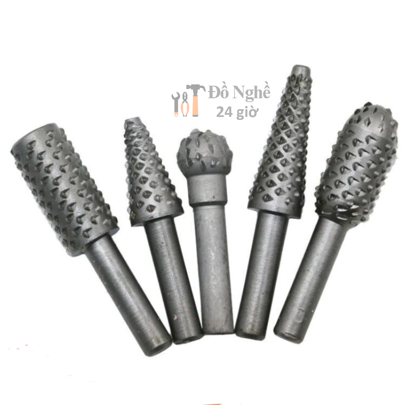 Bộ 5 mũi phay mài khắc gỗ đa năng