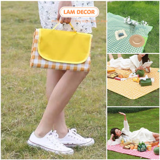 Thảm Trải Picnic Bằng Vải Dù Chống Nước Gấp Gọn Dễ Dàng Di Chuyển