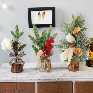 Cây thông noel mini để bàn trang trí giáng sinh, cây thông nhỏ 25cm