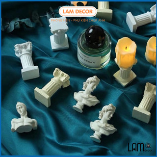 Trụ La Mã Mini, Tượng thạch cao Hy Lạp Mini làm phụ kiện chụp ảnh trang sức, son môi