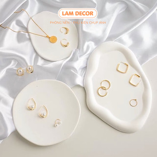 Đĩa gốm trắng phong cách Hàn Quốc làm phụ kiện chụp ảnh đẹp mắt